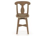 Canadel Swivel Counter Stool 7600 in XY Faux Leather and 25 Pecan Washed, back view