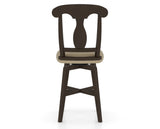 Canadel Swivel Counter Stool 7600 in XY Faux Leather and 59 Davy's Grey, back view