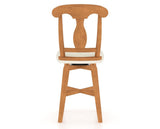 Canadel Swivel Counter Stool 7600 in YJ Faux Leather and 01 Honey Washed, back view