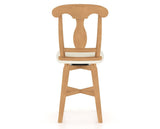 Canadel Swivel Counter Stool 7600 in YJ Faux Leather and 20 Caramel Washed, back view