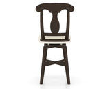 Canadel Swivel Counter Stool 7600 in YJ Faux Leather and 59 Davy's Grey, back view