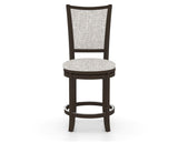 Canadel Upholstered Counter Stool 8003 in FP Crypton® and 59 Davy's Grey and Swivel Base, front view