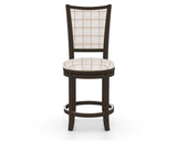 Canadel Upholstered Counter Stool 8003 in OZ Fabric and 59 Davy's Grey and Swivel Base, front view