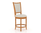 Canadel Upholstered Counter Stool 8003 in Swivel Base, three-quarter view