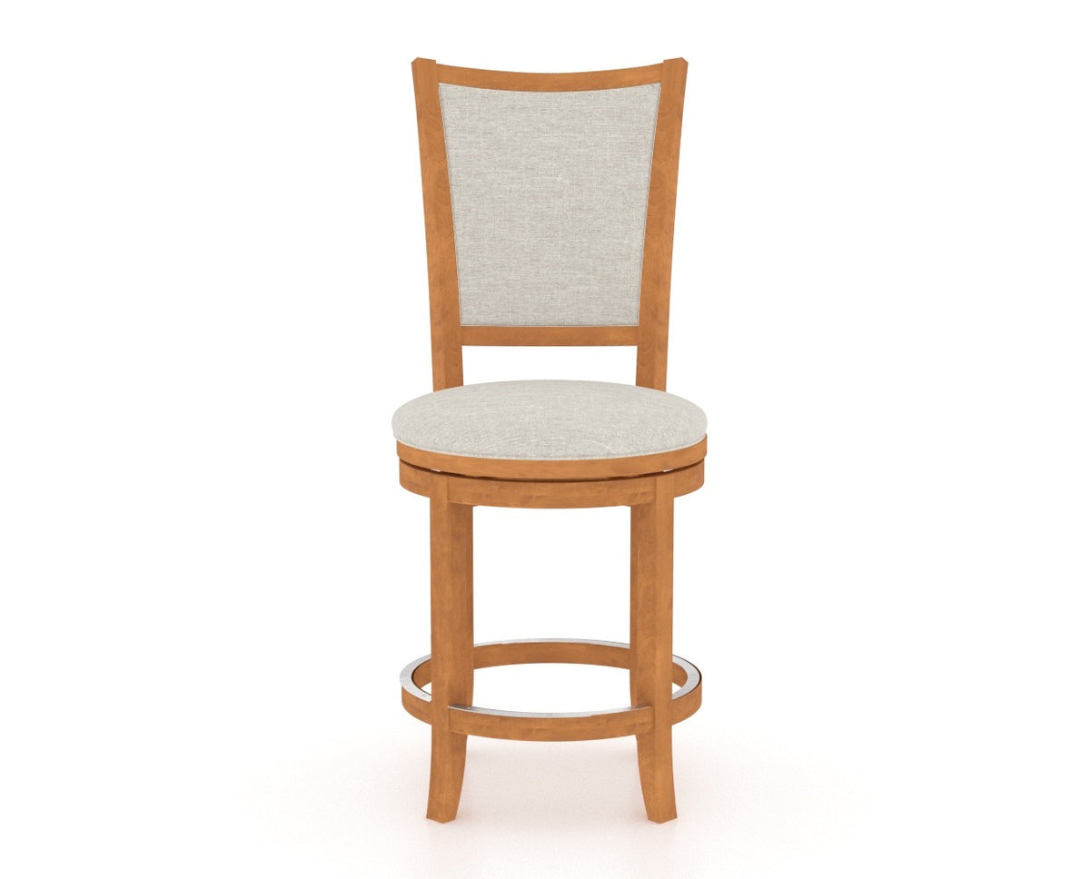 Canadel Upholstered Counter Stool 8003 in Swivel Base, front view