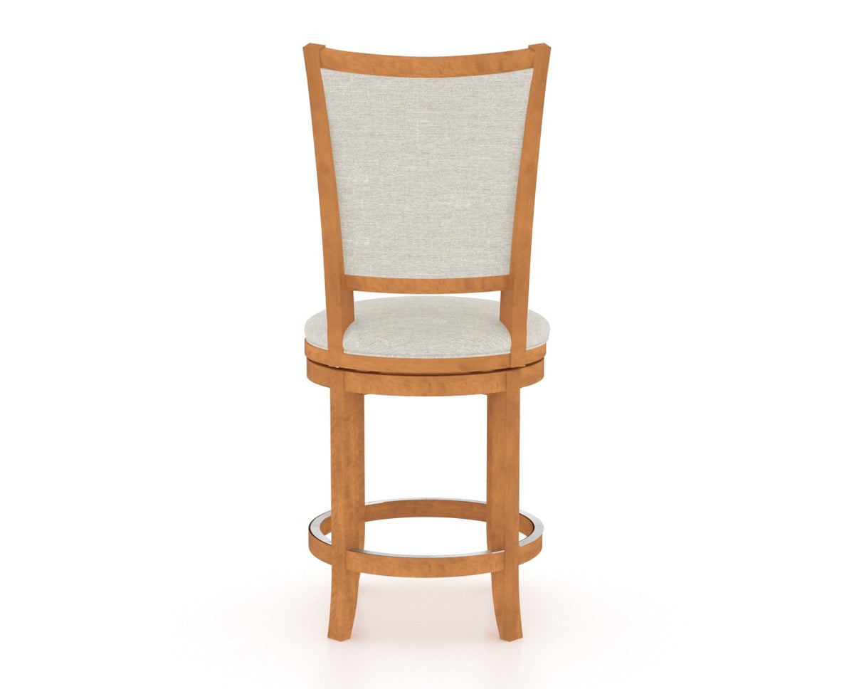 Canadel Upholstered Counter Stool 8003 in Swivel Base, back view