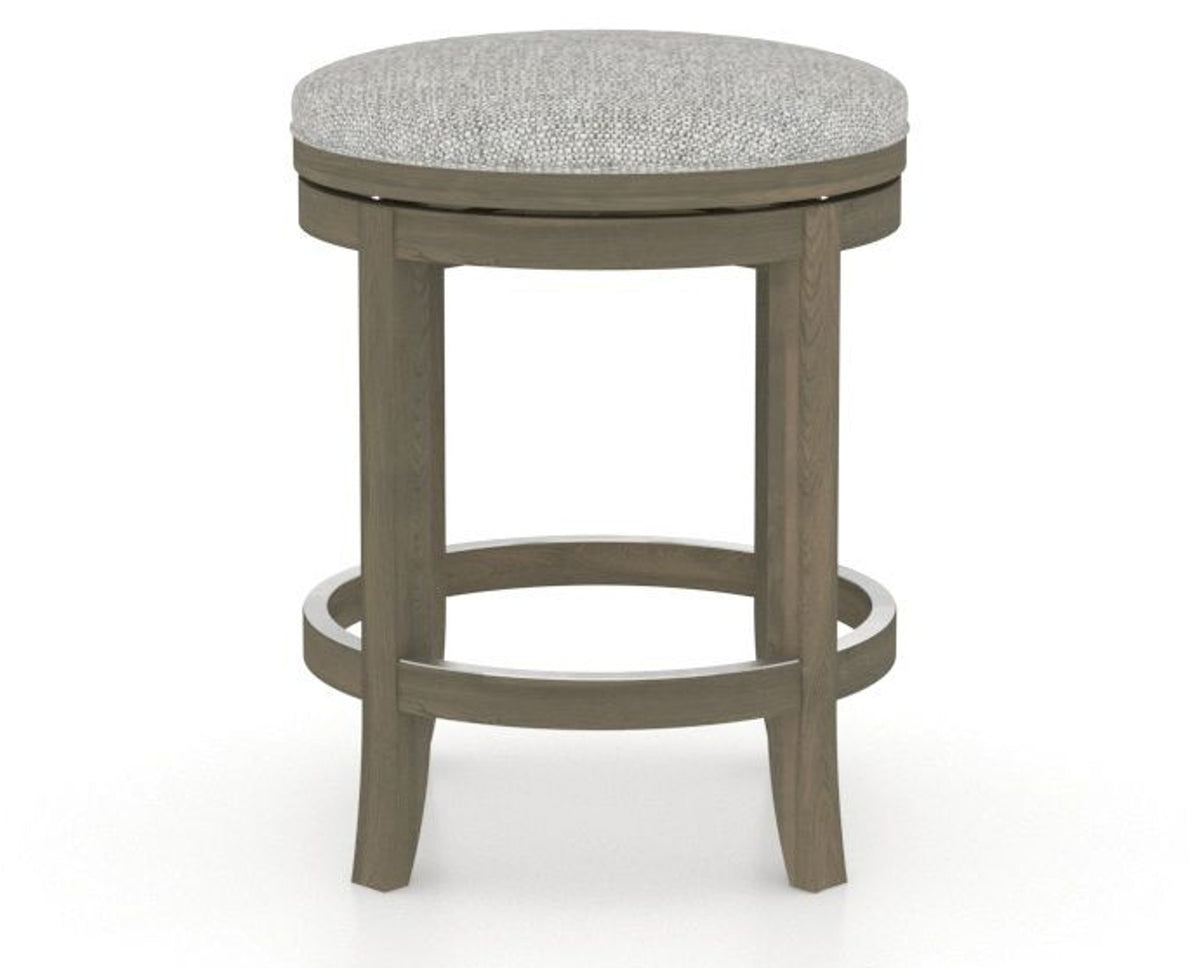 Canadel Stump Too Counter Stool in Shadow, 7C Fabric, front view