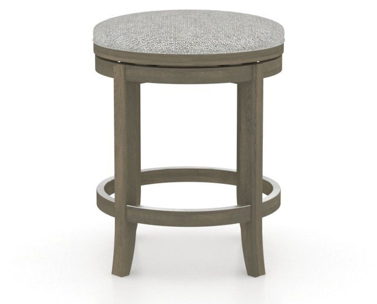 Canadel Stump Too Counter Stool in Shadow, 7C Fabric, side view