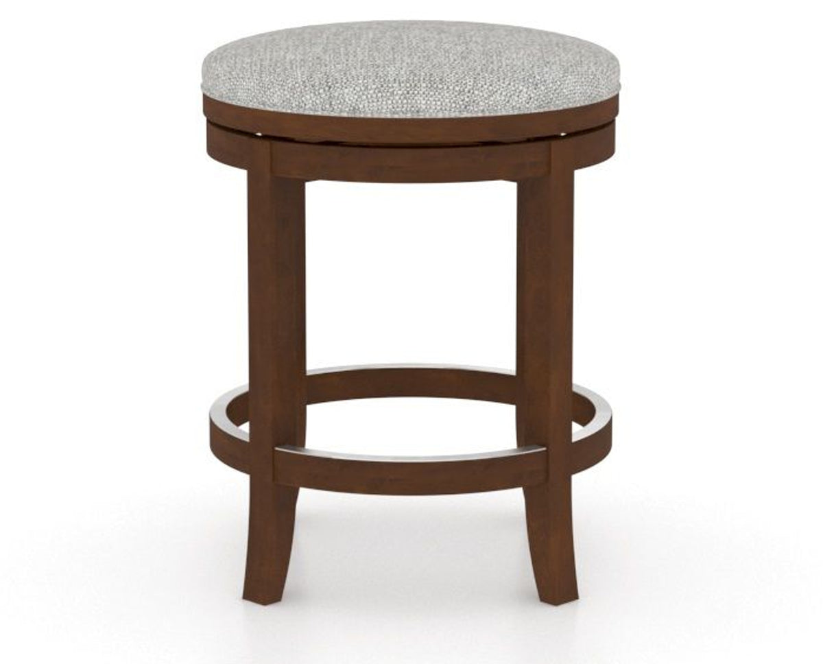 Canadel Stump Too Counter Stool in Cognac Washed, 7C Fabric, front view