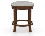 Canadel Stump Too Counter Stool in Cognac Washed, 7C Fabric, side view