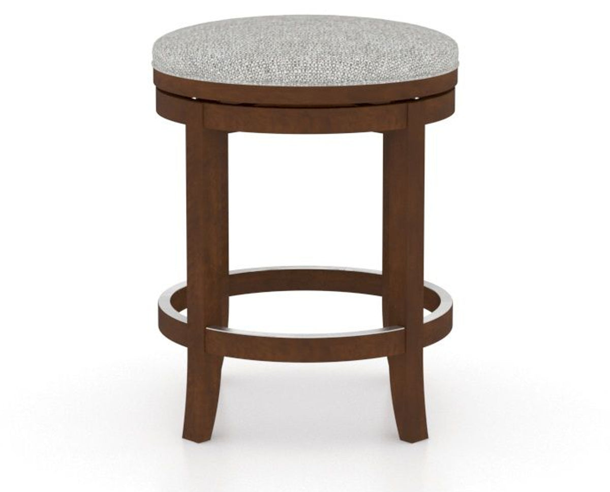 Canadel Stump Too Counter Stool in Cognac Washed, 7C Fabric, back view