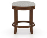 Canadel Stump Too Counter Stool in Cognac Washed, 7C Fabric, back view