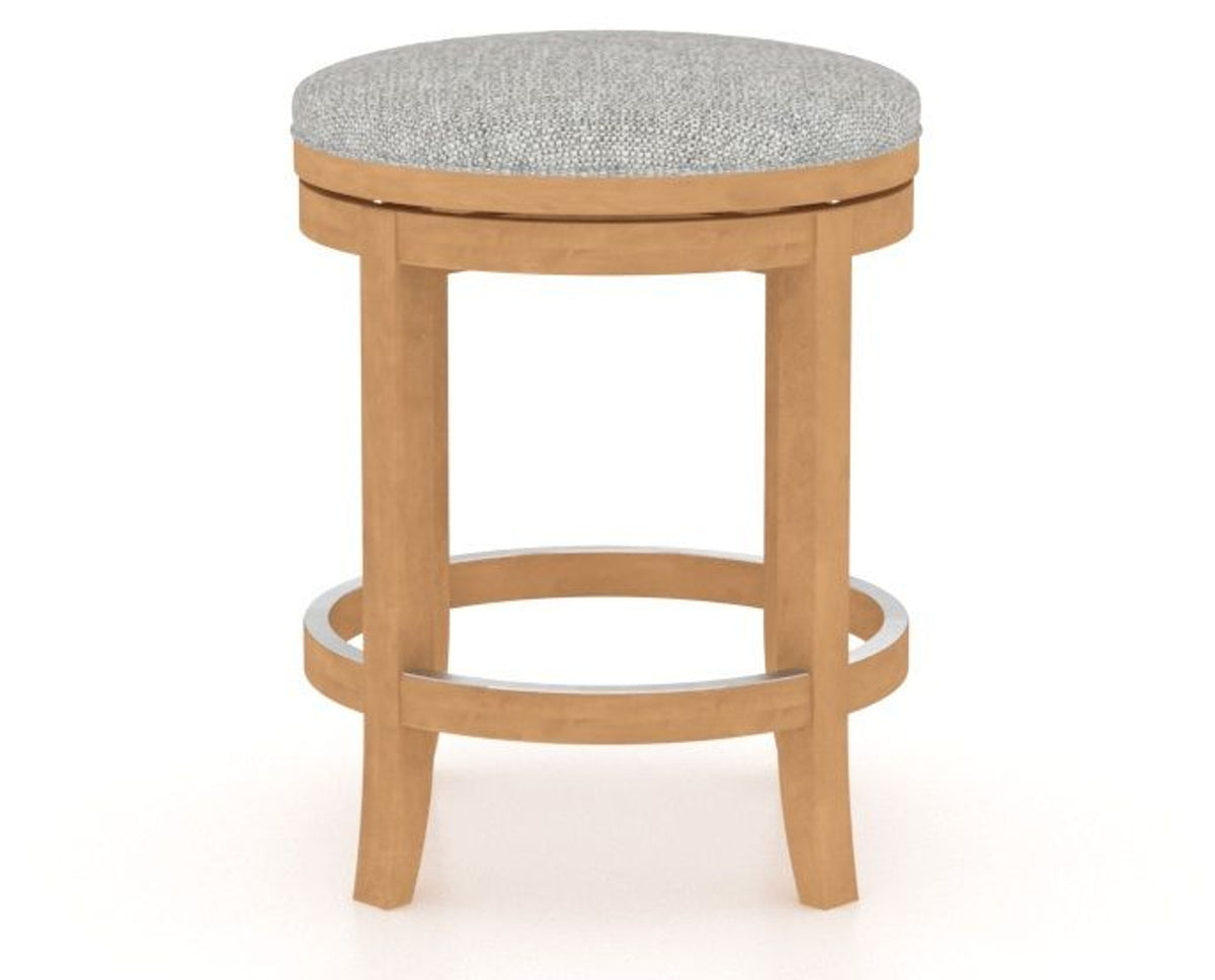 Canadel Stump Too Counter Stool in Caramel Washed, 7C Fabric, front view