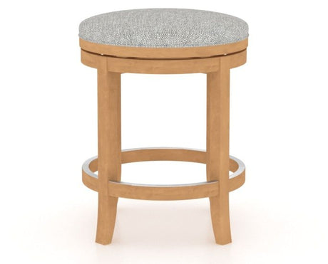 Canadel Stump Too Counter Stool in Caramel Washed, 7C Fabric, front view