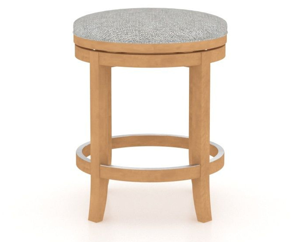 Canadel Stump Too Counter Stool in Caramel Washed, 7C Fabric, side view