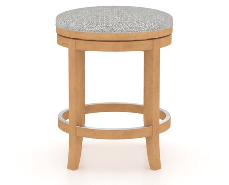 Canadel Stump Too Counter Stool in Caramel Washed, 7C Fabric, side view