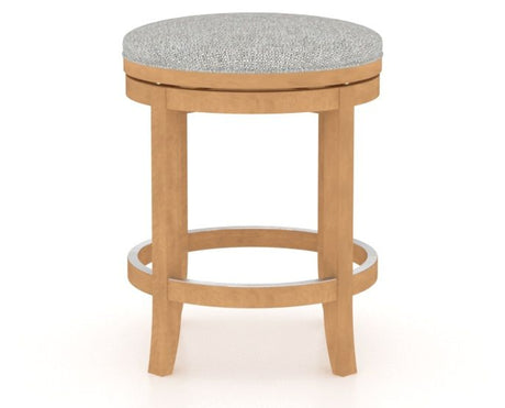 Canadel Stump Too Counter Stool in Caramel Washed, 7C Fabric, back view