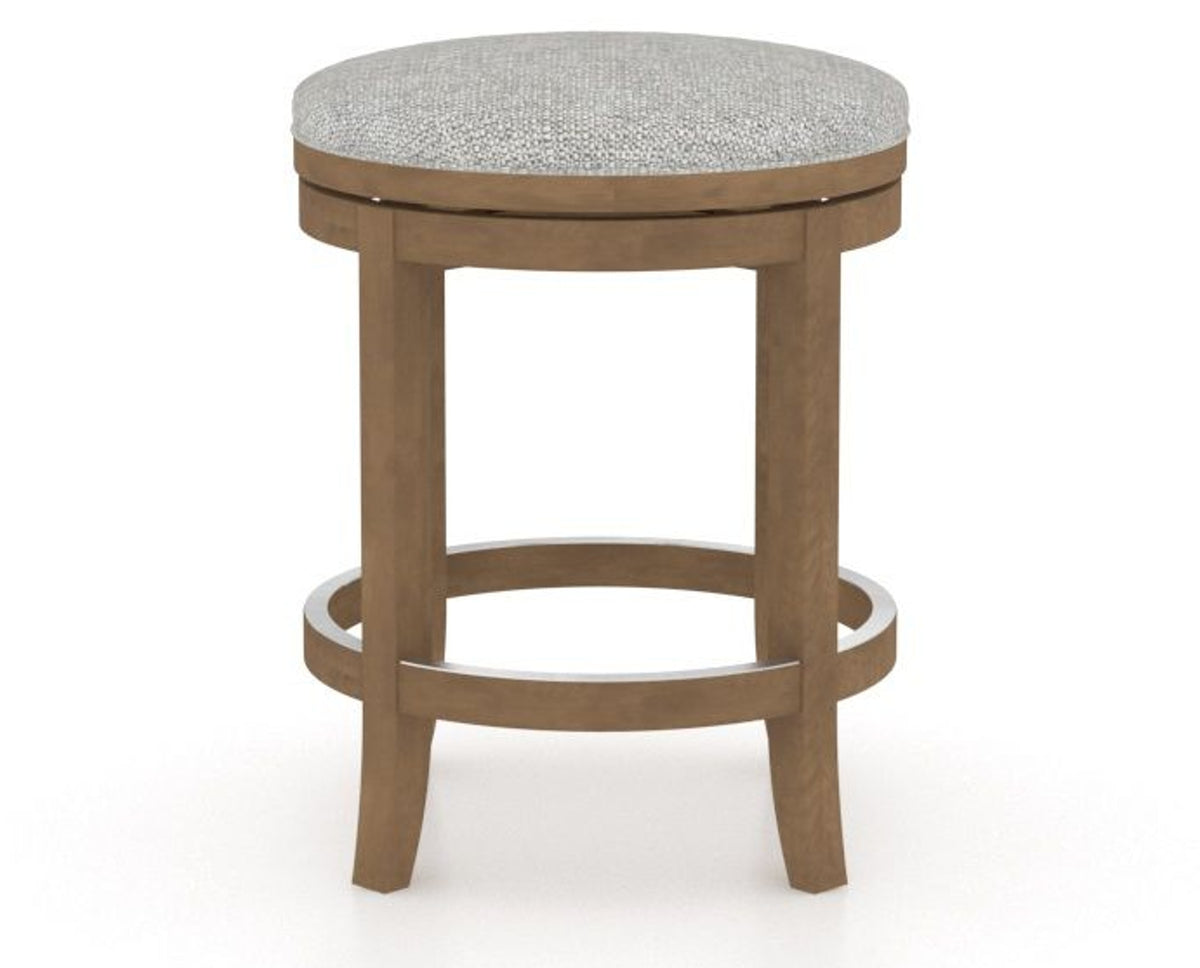 Canadel Stump Too Counter Stool in Pecan Washed, 7C Fabric, side view