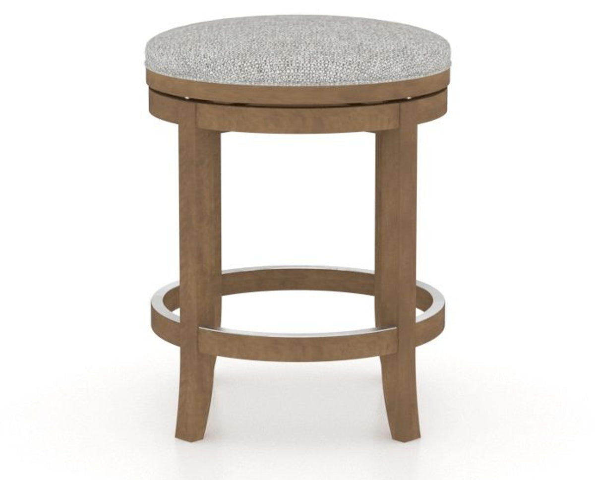 Canadel Stump Too Counter Stool in Pecan Washed, 7C Fabric, back view