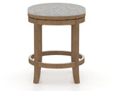 Canadel Stump Too Counter Stool in Pecan Washed, 7C Fabric, back view