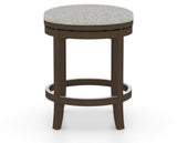 Canadel Stump Too Counter Stool in Hazelnut Washed, 7C Fabric, back view