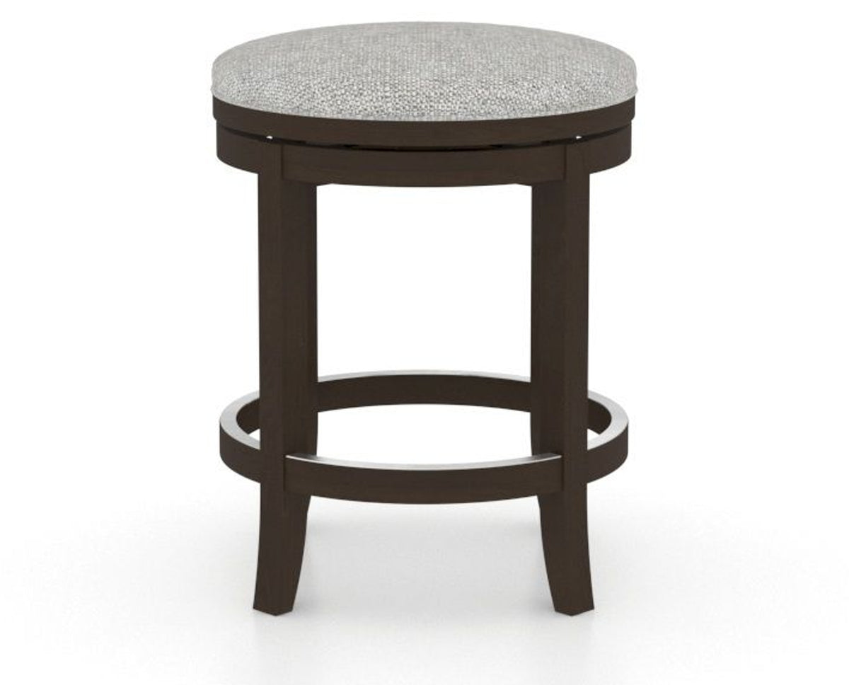 Canadel Stump Too Counter Stool in Davy's Grey, 7C Fabric, side view