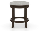 Canadel Stump Too Counter Stool in Davy's Grey, 7C Fabric, side view
