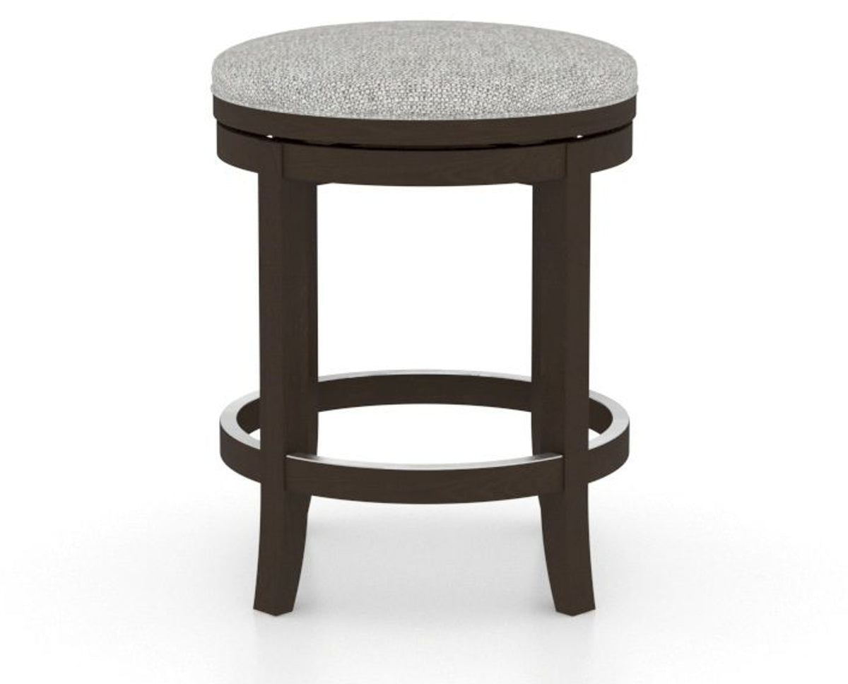 Canadel Stump Too Counter Stool in Davy's Grey, 7C Fabric, back view