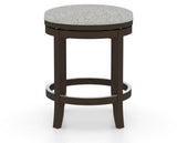 Canadel Stump Too Counter Stool in Davy's Grey, 7C Fabric, back view