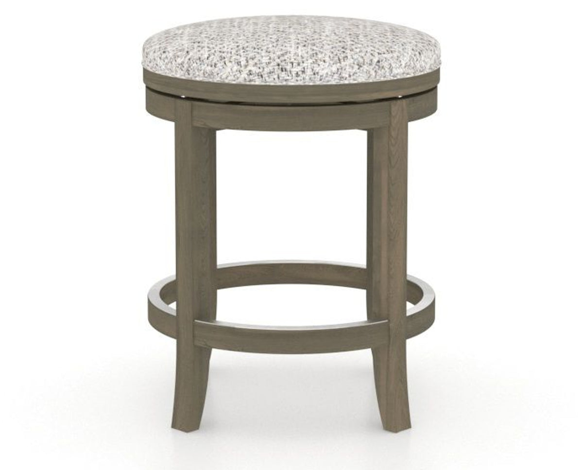 Canadel Stump Too Counter Stool in Shadow, FP Crypton®, front view