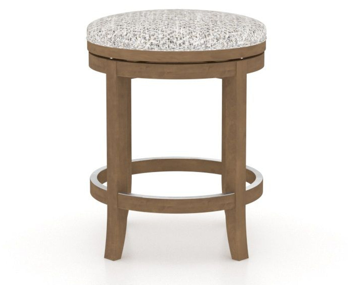 Canadel Stump Too Counter Stool in Pecan Washed, FP Crypton®, front view