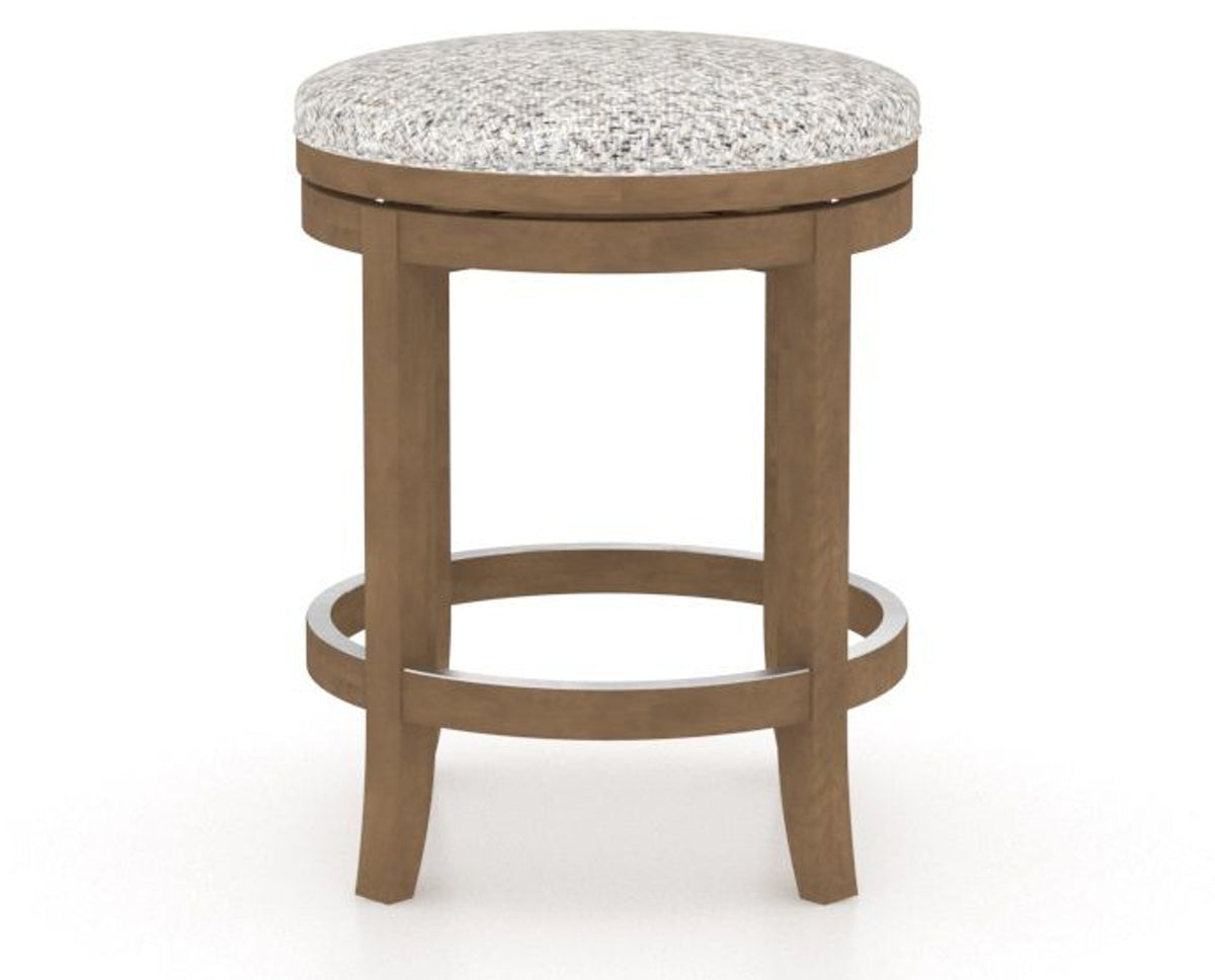 Canadel Stump Too Counter Stool in Pecan Washed, FP Crypton®, side view