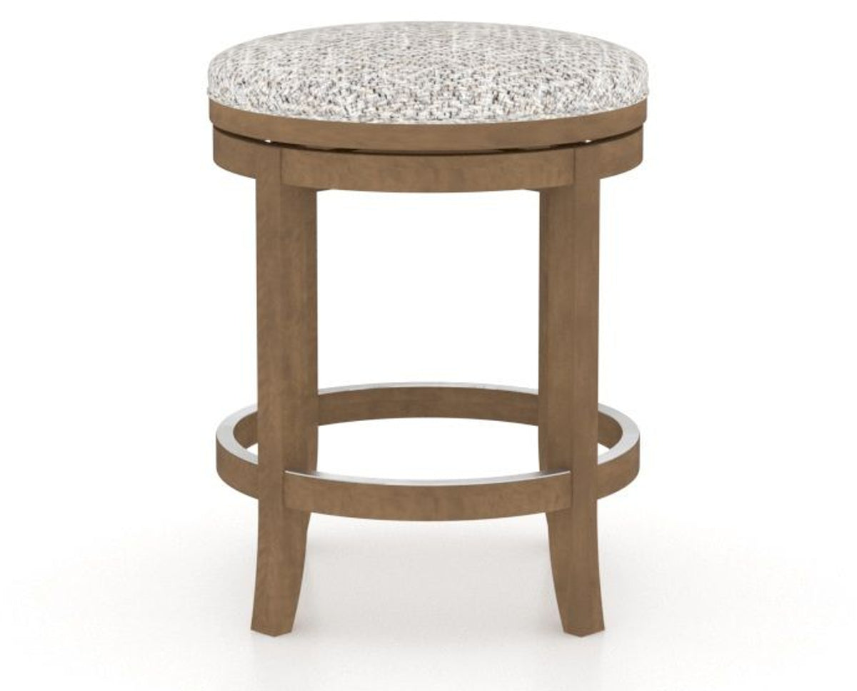 Canadel Stump Too Counter Stool in Pecan Washed, FP Crypton®, back view