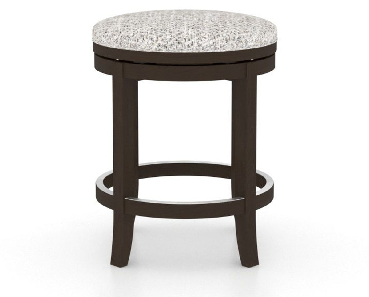 Canadel Stump Too Counter Stool in Davy's Grey, FP Crypton®, front view