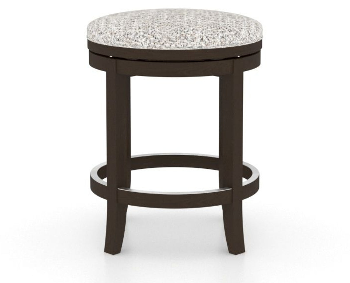 Canadel Stump Too Counter Stool in Davy's Grey, FP Crypton®, back view
