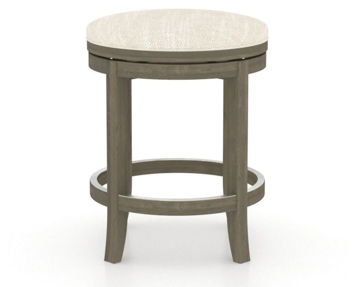 Canadel Stump Too Counter Stool in Shadow, FT InsideOut®, back view