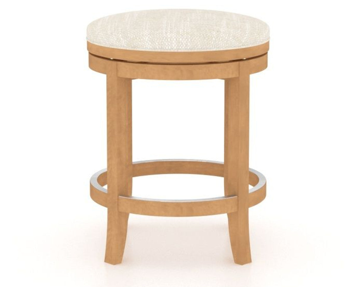 Canadel Stump Too Counter Stool in Caramel Washed, FT InsideOut®, back view