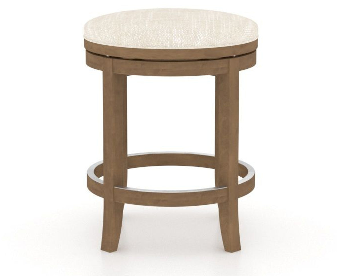 Canadel Stump Too Counter Stool in Pecan Washed, FT InsideOut®, front view