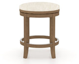 Canadel Stump Too Counter Stool in Pecan Washed, FT InsideOut®, front view