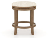 Canadel Stump Too Counter Stool in Pecan Washed, FT InsideOut®, back view