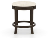 Canadel Stump Too Counter Stool in Davy's Grey, FT InsideOut®, side view