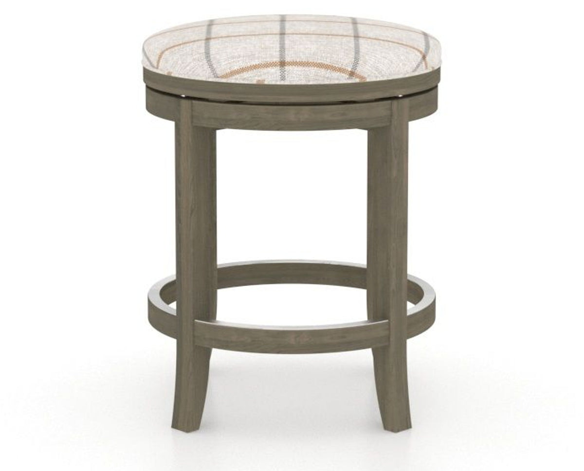 Canadel Stump Too Counter Stool in Shadow, OZ Fabric, back view