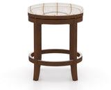 Canadel Stump Too Counter Stool in Cognac Washed, OZ Fabric, side view