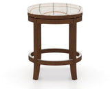 Canadel Stump Too Counter Stool in Cognac Washed, OZ Fabric, back view