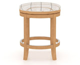 Canadel Stump Too Counter Stool in Caramel Washed, OZ Fabric, front view