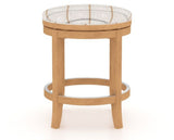 Canadel Stump Too Counter Stool in Caramel Washed, OZ Fabric, side view