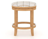 Canadel Stump Too Counter Stool in Caramel Washed, OZ Fabric, back view