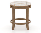 Canadel Stump Too Counter Stool in Pecan Washed, OZ Fabric, front view