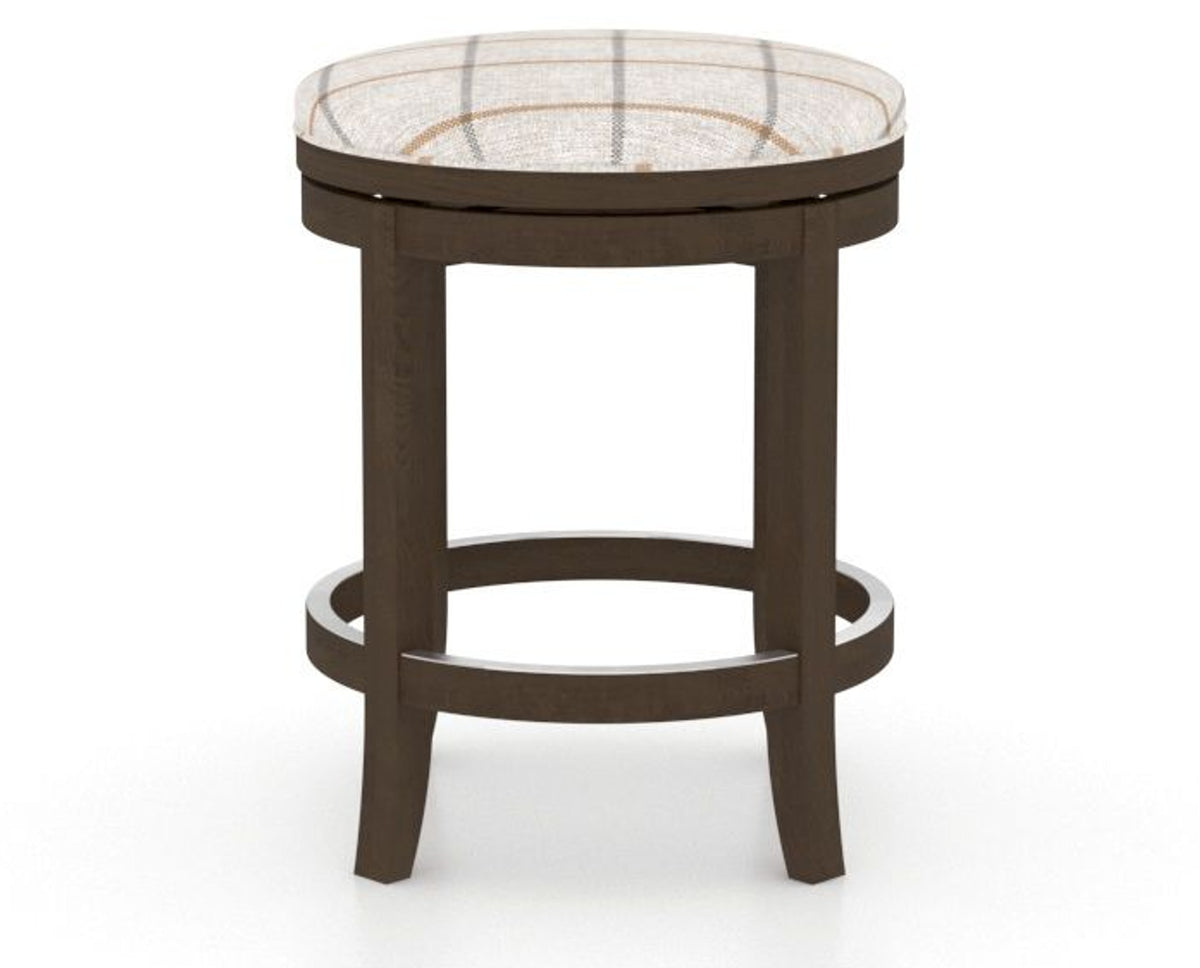 Canadel Stump Too Counter Stool in Hazelnut Washed, OZ Fabric, front view