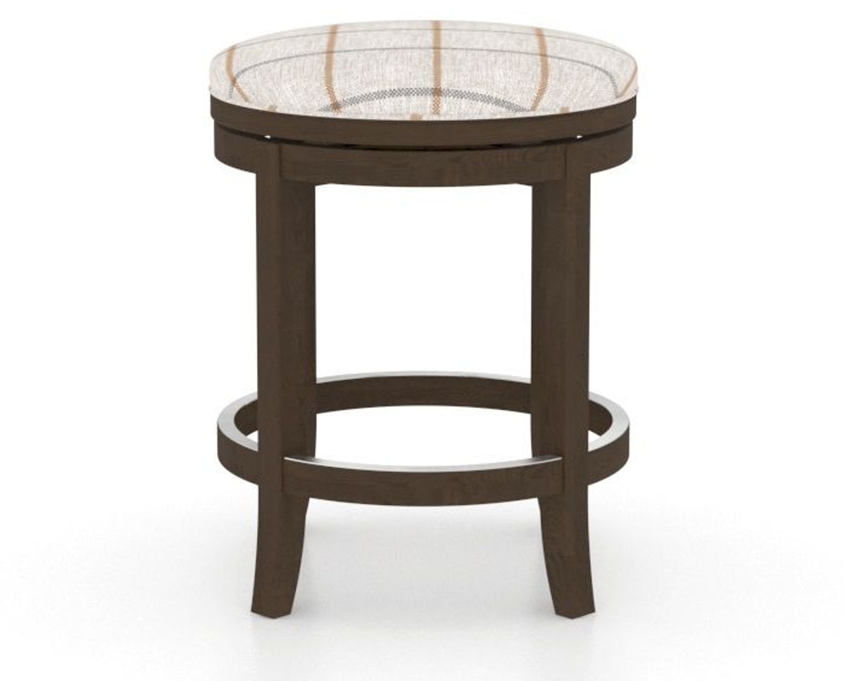 Canadel Stump Too Counter Stool in Hazelnut Washed, OZ Fabric, side view